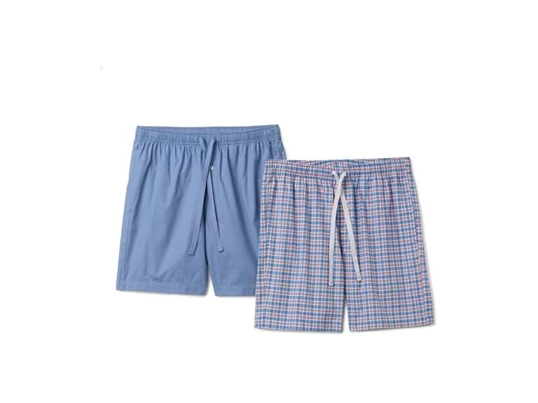 Amazon Essentials Mens Cotton Poplin PJ Shorts 2Pk