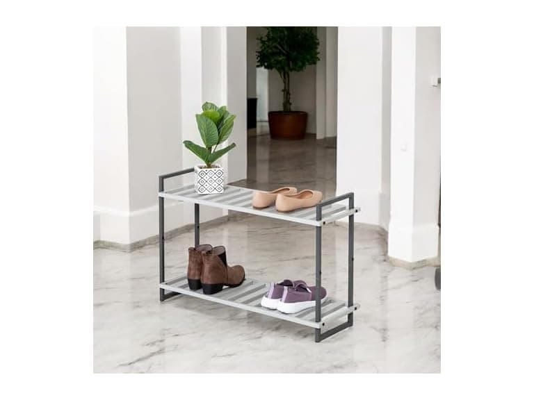 Honey-Can-Do 2-Tier Steel Shoe Rack