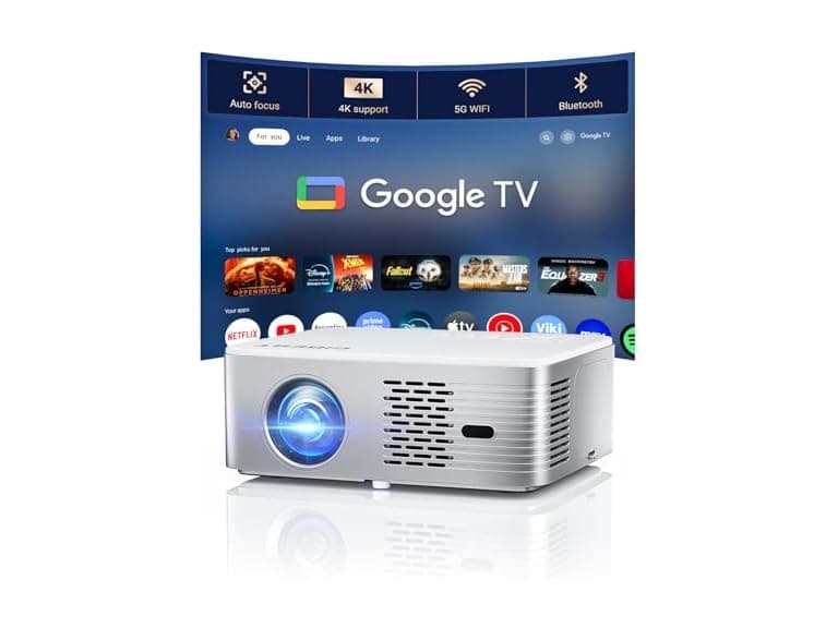 CiBest Google TV Projector 4K Support (Open Box) (New; Open Box)