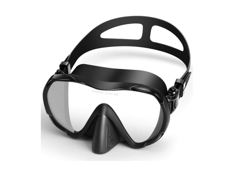 Adult Swim Goggles with Nose Cover- Black