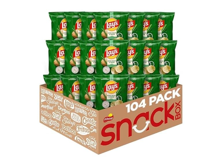 Lays Potato Chips Sour Cream and Onion 104pk