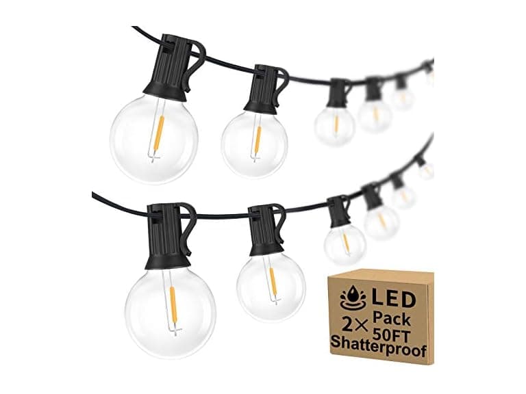 Bosceos Outdoor G40 LED Globe String Lights