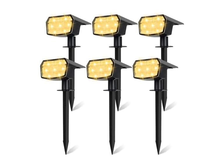 Sucolite 6-Pack Solar Spot Lights, Warm White