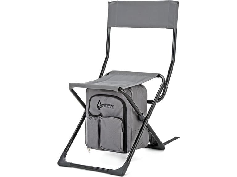 ARROWHEAD OUTDOOR Backrest Stool w/ Cooler Bag