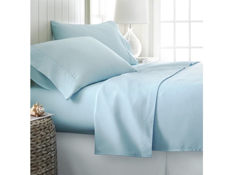 100% Cotton K/Q Sheet Sets (Light Blue)