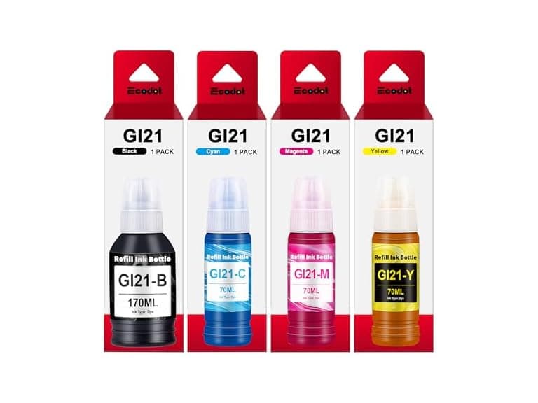ecodot GI-21 Ink Refill Bottles 4 Pack