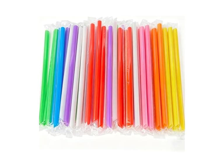 YSJFNVUI 300 Wrapped Boba Straws
