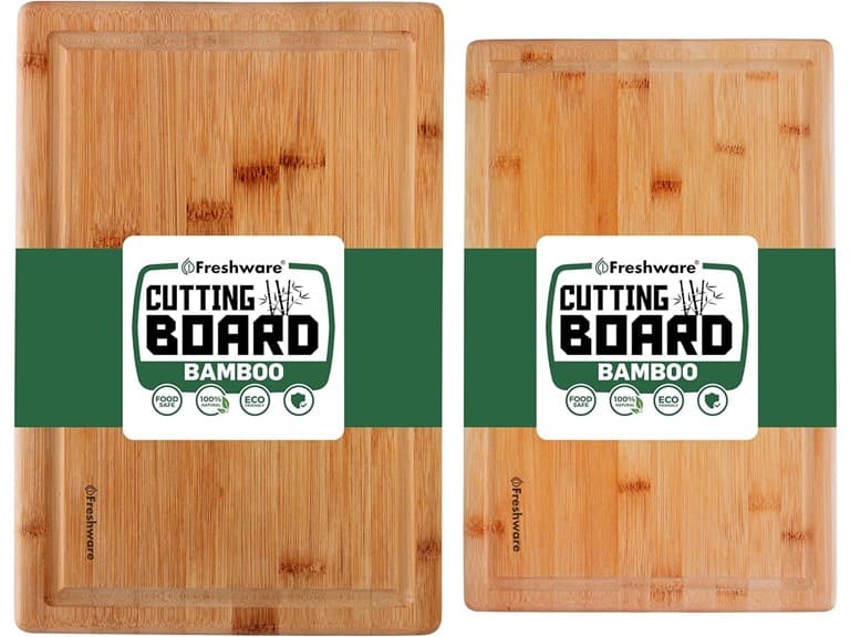 Bamboo Cutting Board Set of 2