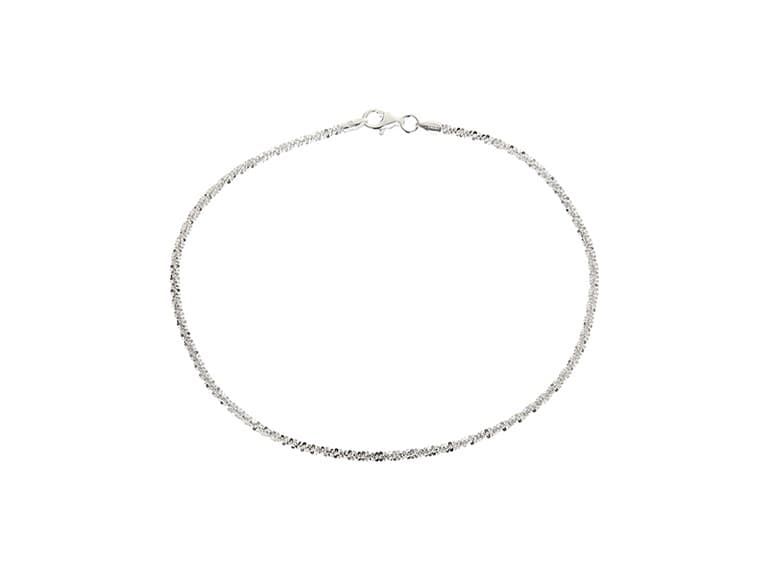 925 Sterling Silver Sparkle Roc Anklet