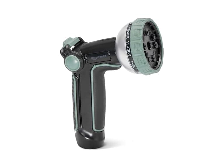 Amazon Basics 10 Spray Patterns Garden Hose Nozzle