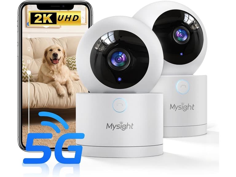 (2 Pack) 360° Pan/Tilt Security Camera