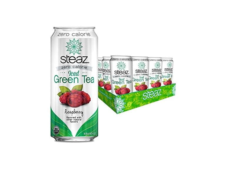 12Pk Steaz Iced Green Tea Beverage, Raspberry