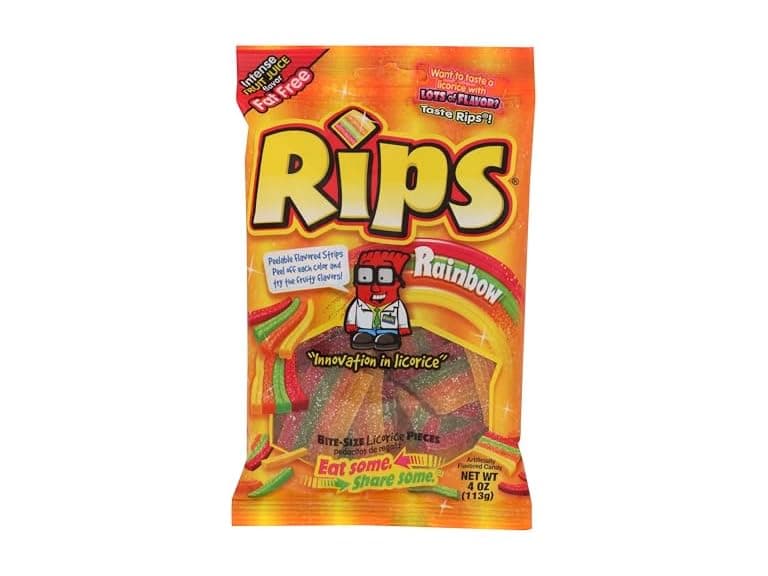 Rips Rainbow Bite Size Sugar Candy, 4 Oz