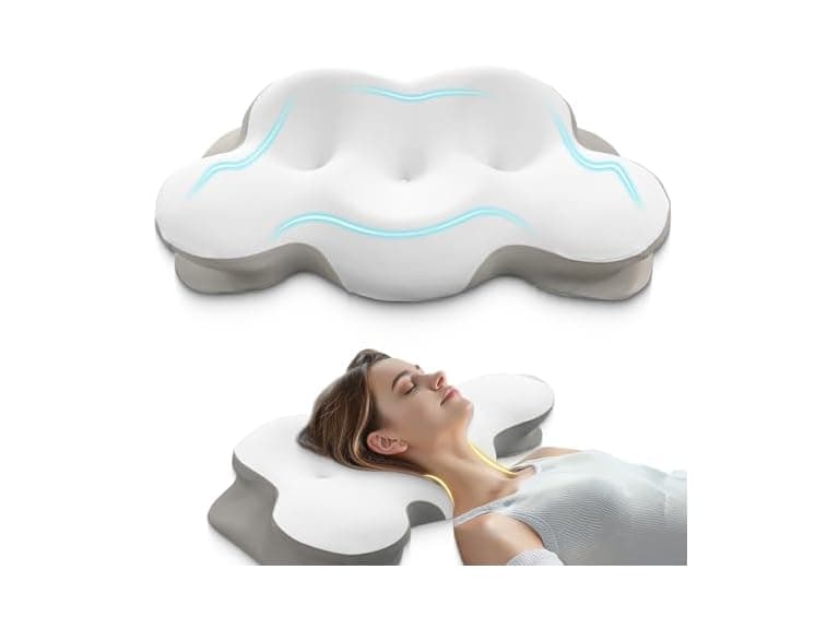 KKN Cervical Neck Pillow- Light White