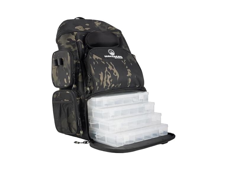 Fishing Backpack with Tackle Boxes