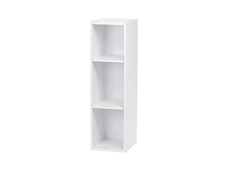 IRIS USA 3-Tier Cubby Storage Bookshelf with Adjustable Shelves