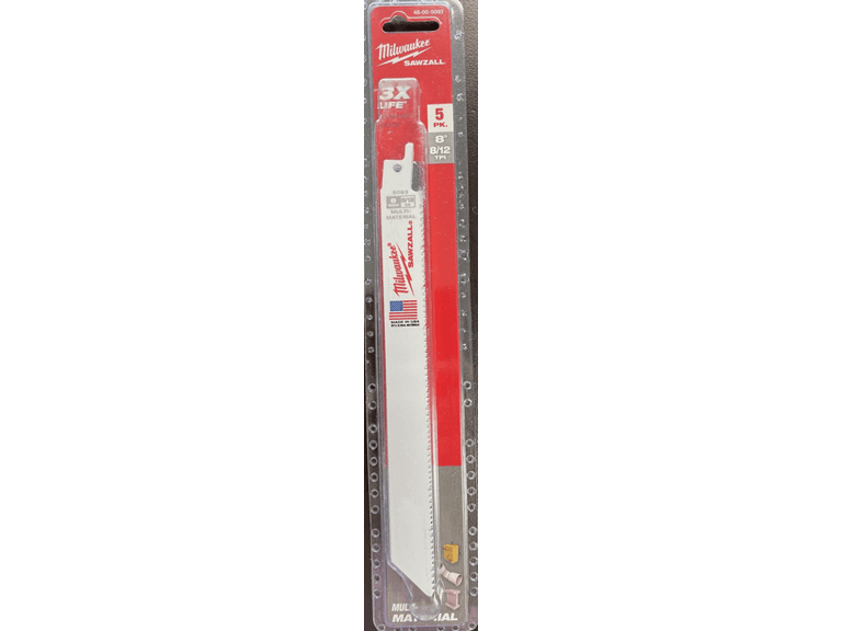 Milwaukee 48-00-5093 5 Pk 8inch Recip Blades