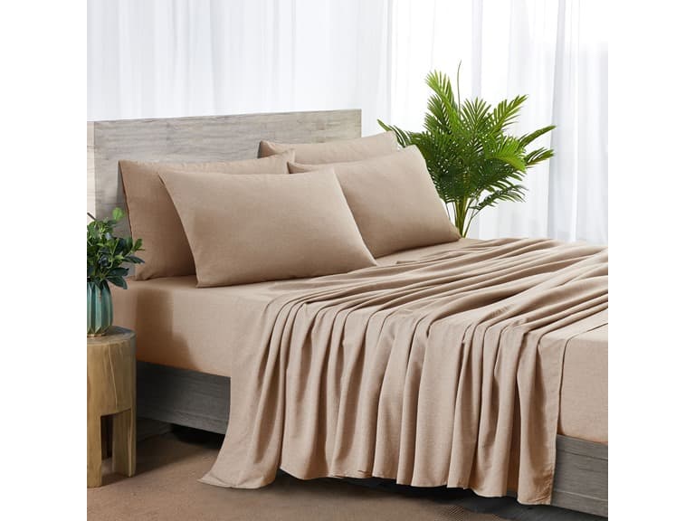 Rayon From Bamboo 2000 Count 6 Pc Chambray Sheet Set