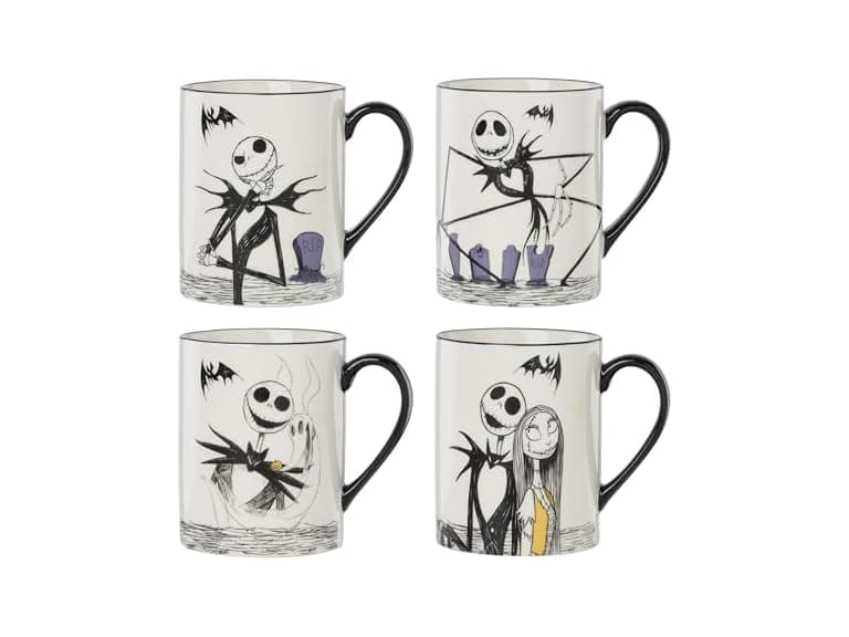 Lenox Nightmare Before Xmas Mugs 4-Pk