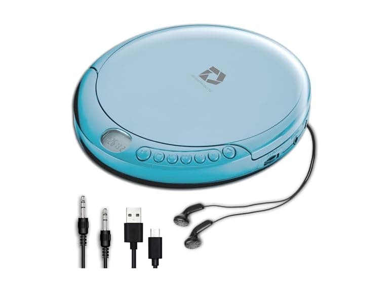 Deluxe Portable CD Player, Blue