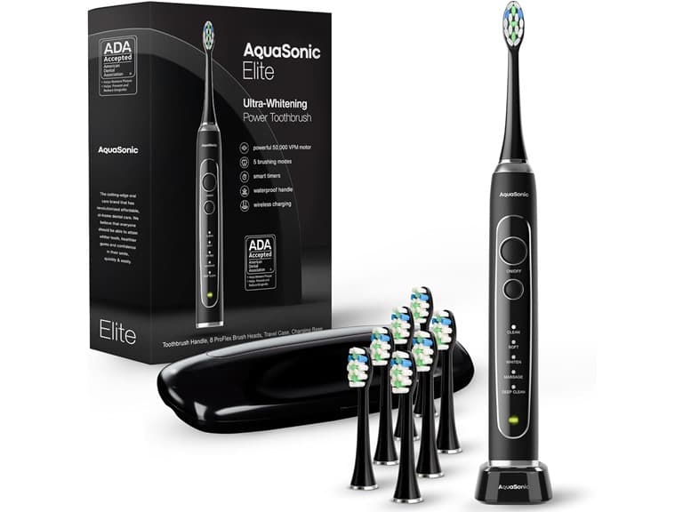 AquaSonic Elite Whitening Toothbrush Rose Gold