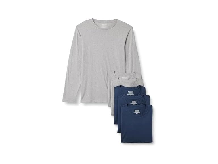 Amazon Essentials Mens SlimFit Cotton Crew Undershirt