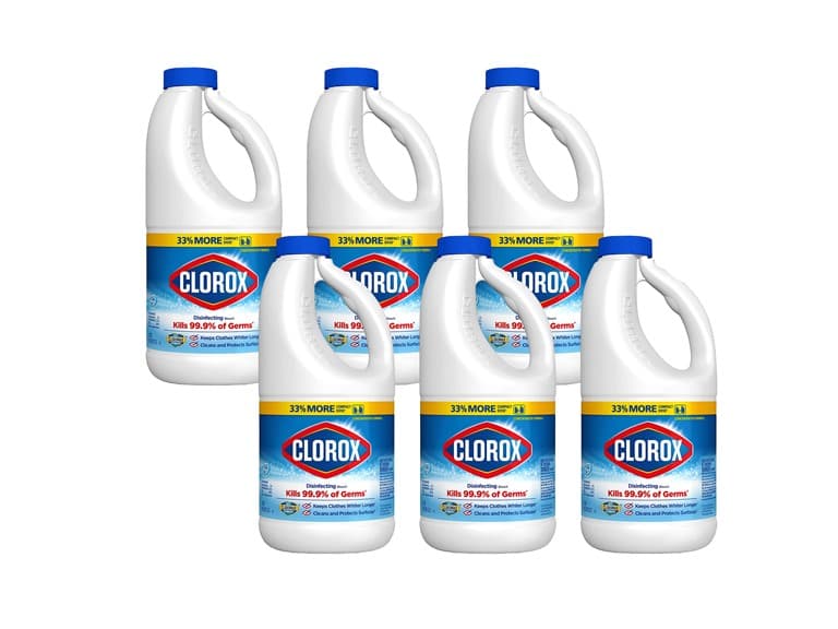 (6 or 12-Pack) Clorox Disinfecting Bleach 43ozs