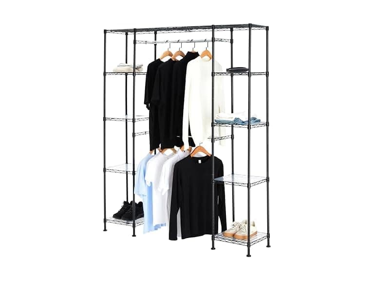 Amazon Basics Expandable Metal Hanging Closet Organizer System