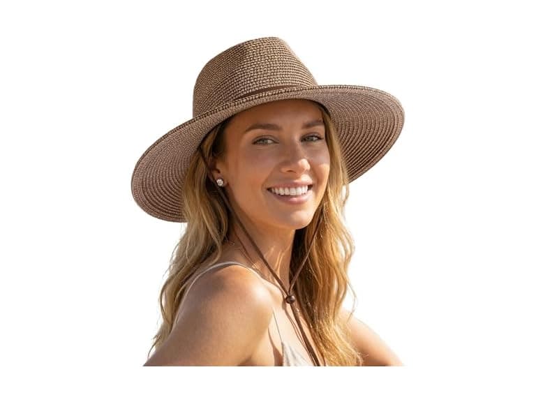 FURTALK Sun Hat with Wind Lanyard UPF