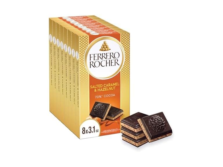 Ferrero Rocher Dark Choc Hazelnut Bars 8