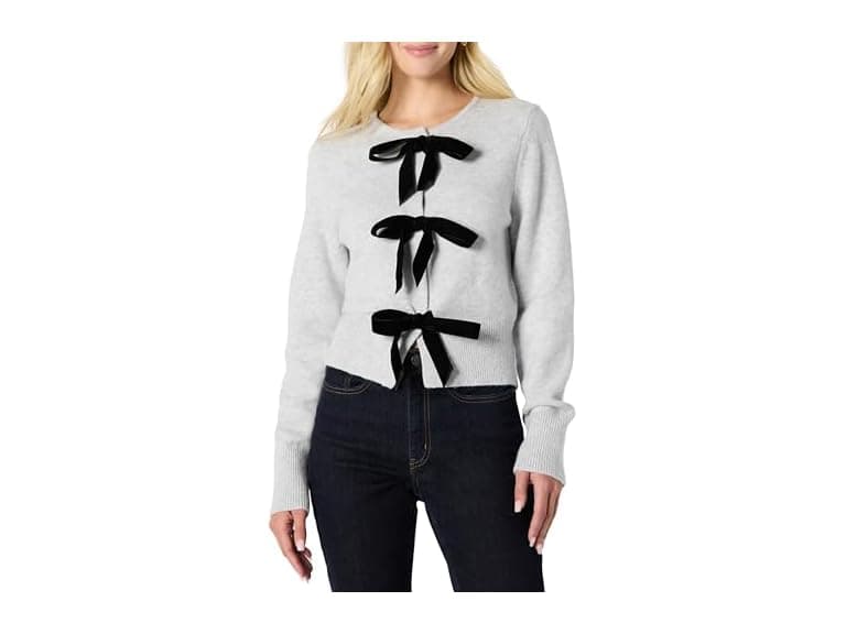 AE Womens LS TieFront Cardigan w/ Bows