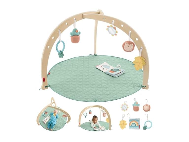 Fisher-Price Wood Baby Playmat Lay & Play