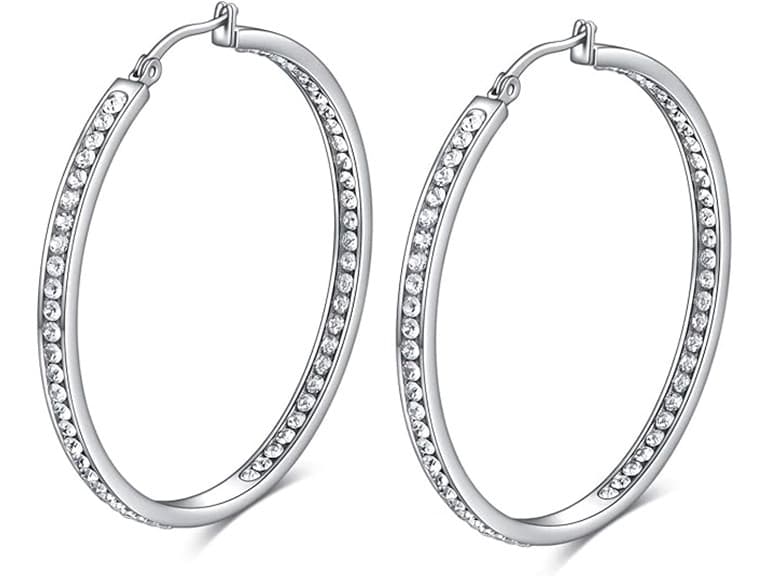 Womens 40mm Hoop Earrings