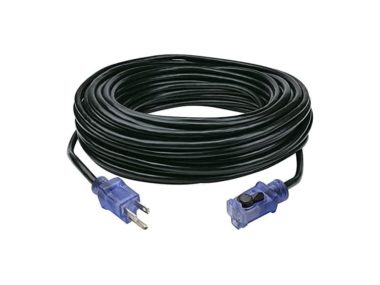 Clear Power 80 ft Outdoor Extension Cord 16/3, Blk