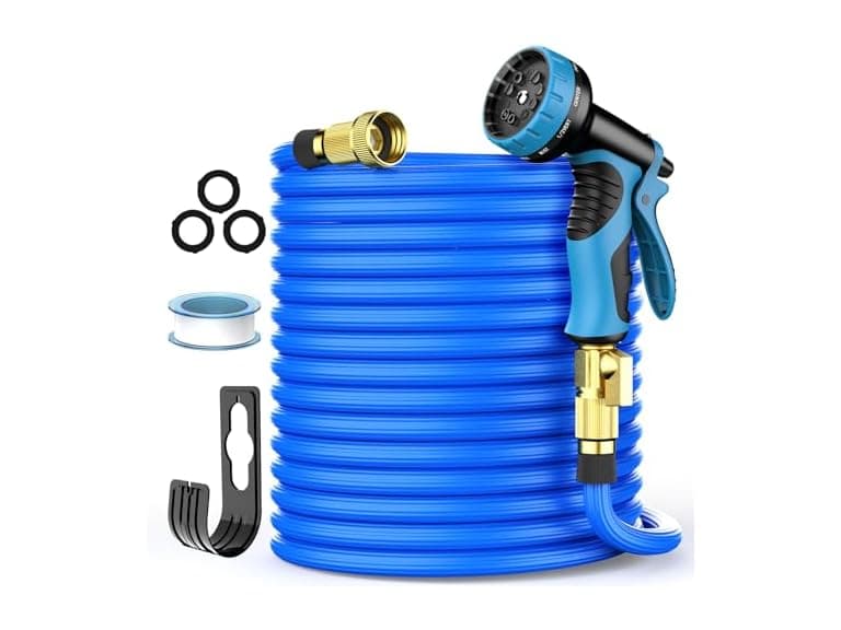 50ft Expandable Garden Hose with Nozzle