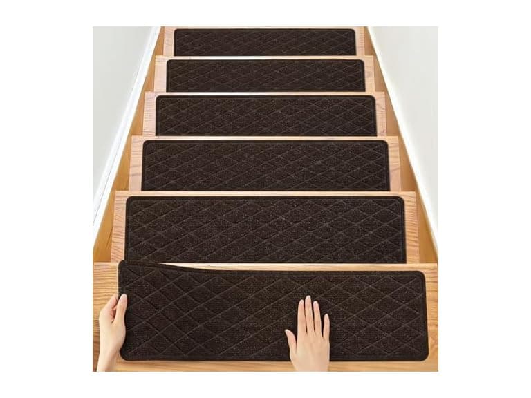 Safotad Stair Treads Coffee Brown 15pk