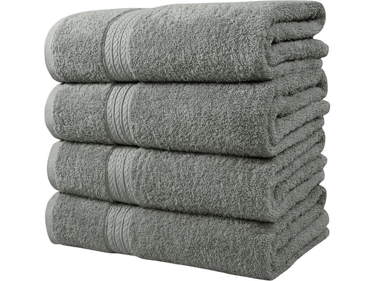4pk 100% Cotton Bath Towel Set