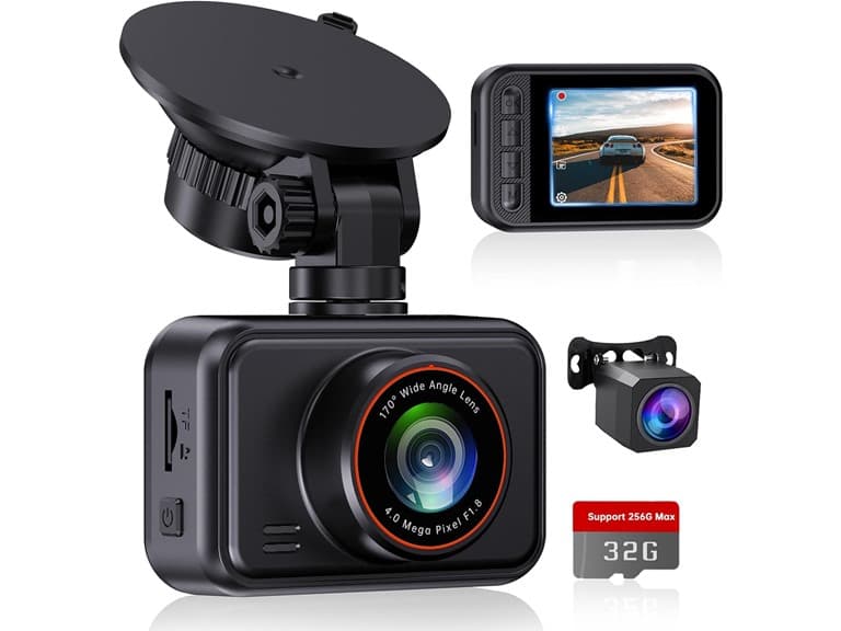 E-YEEGER 2.5K Front + 1080P Rear Dual Dash Cam