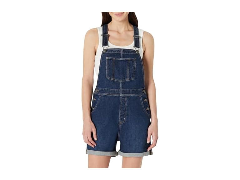 Amazon Essentials Women Relaxed-Fit Denim Overalls