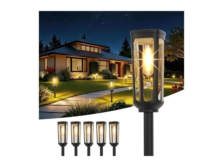 JEJOT Solar Pathway Lights 6-Pack