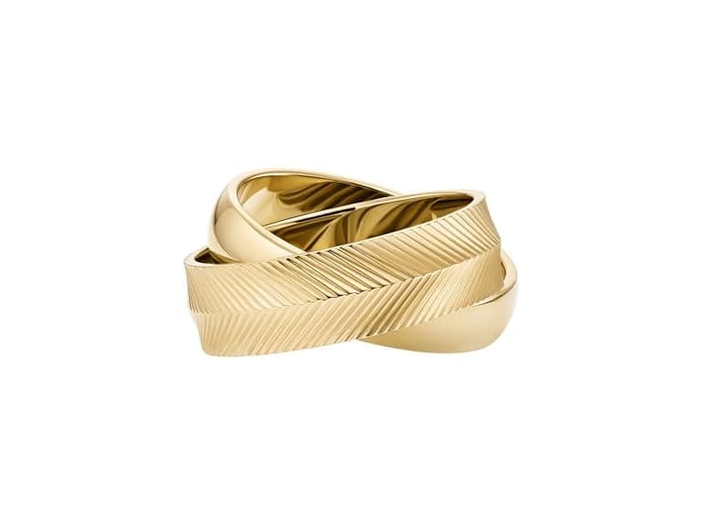 Fossil Women Harlow Interlocking Links Steel Ring