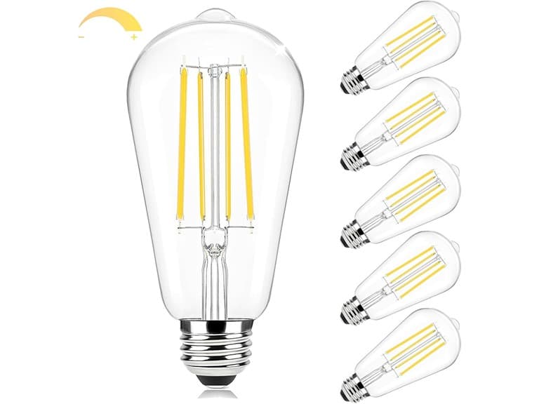 Brightever Edison Light Bulbs 60W Equivalent 6Pk