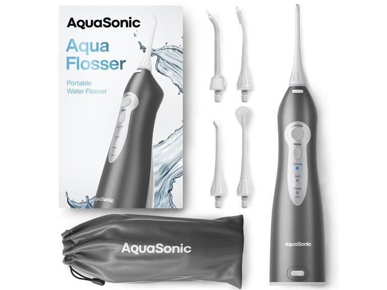 AquaSonic Aqua Water Flosser Charcoal