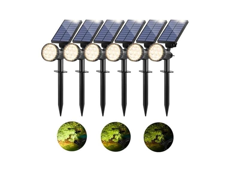 Bosceos 6-Pk Solar Powered Spot Lights