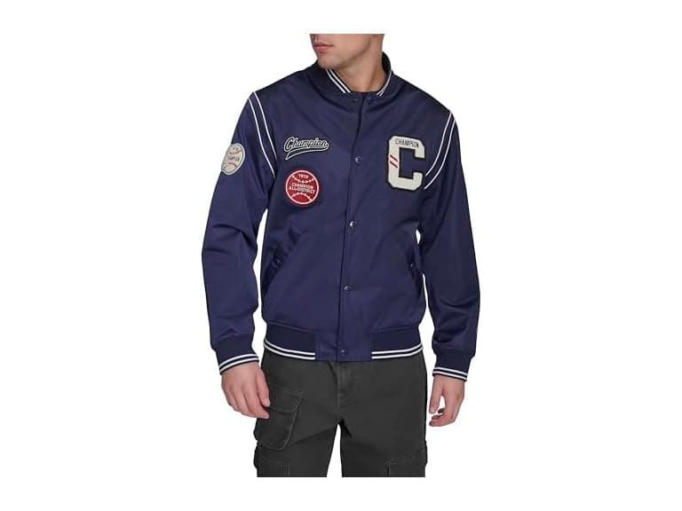 Champion Men Patch Varsity Bomber Jacket