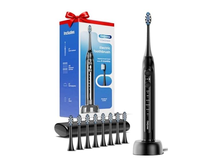 Onlyone Ultrasonic Rechargeable Toothbrush 8 Heads