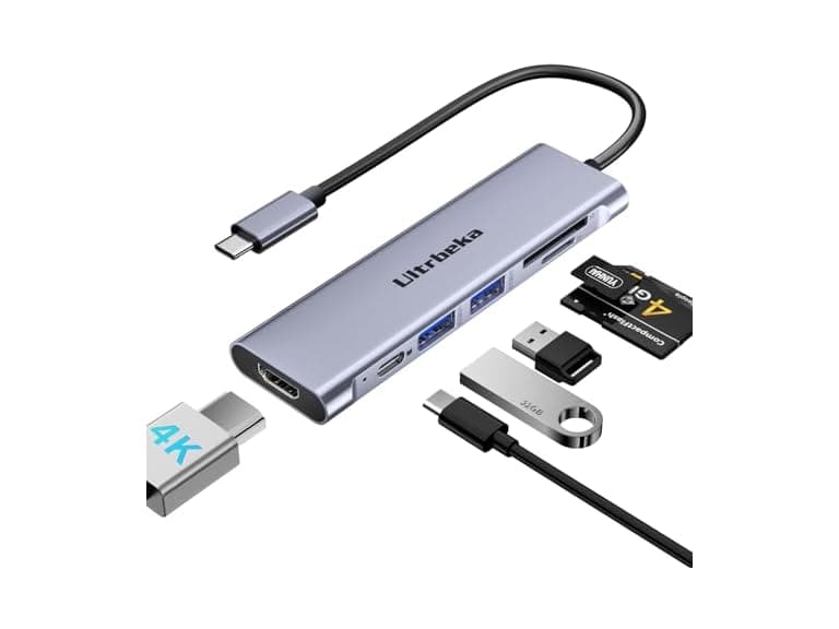 Ultrbeka USB C Hub, 7in1 USBC Hub, 4K