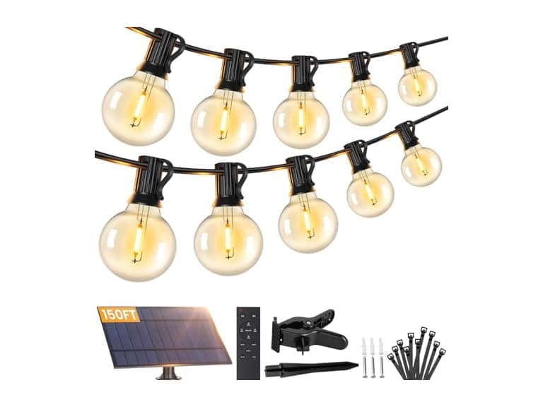 Brightever 3-Pack 150FT Solar String Lights Outdoor Waterproof