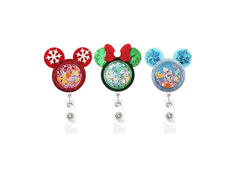 Nurse Christmas Badge Reel Retractable