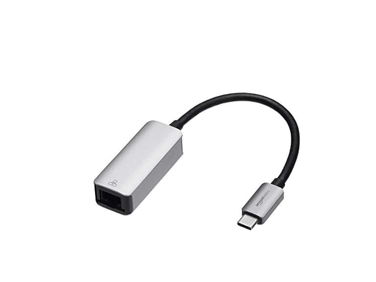 Amazon Basics Aluminum USB-C to RJ45 Gig